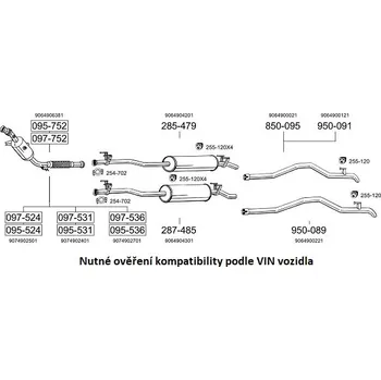 Filtr pevných částic filtr pevných čás. výroba AS Bosal 97-536A
