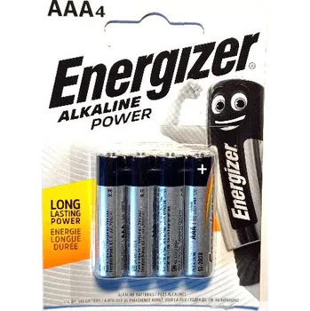 Článková baterie Alkalické baterie mikrotužkové Energizer 4ks