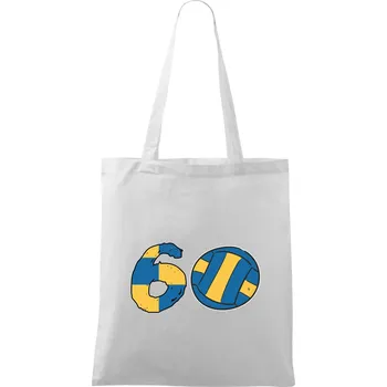 Volejbal kulaté narozeniny 60 - Taška bavlněná - 42 x 38 cm ( Bílá )