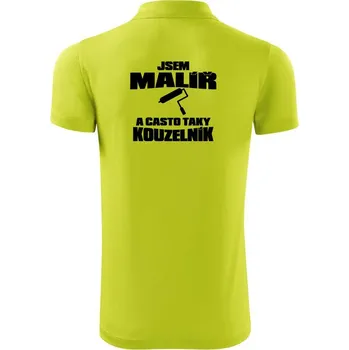 Pánská košile Malíř kouzelník - Polokošile Victory sportovní (dresovina) - S ( Limetková )