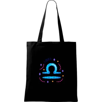 Váhy znak veselý - Taška bavlněná - 42 x 38 cm ( Černá )