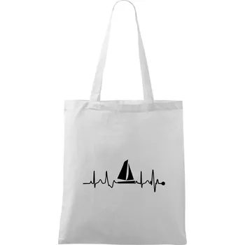 Plachtění EKG - Taška bavlněná - 42 x 38 cm ( Bílá )