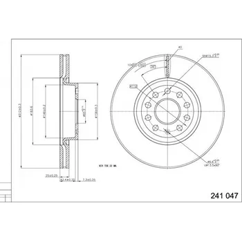 Brzdový kotouč Brzdový kotouč HART 241 047