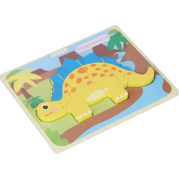 Hračka Vkládačka dinosaurus dřevěná 18x14,5 cm