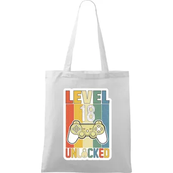 Nákupní taška Gaming narozeniny 18 - Taška bavlněná - 42 x 38 cm ( Bílá )