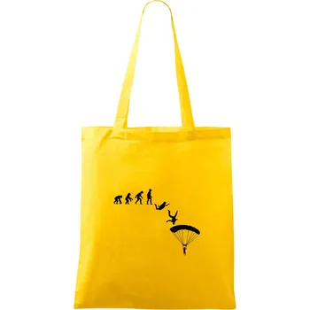 Evoluce parašutista seskok - Taška bavlněná - 42 x 38 cm ( Žlutá )