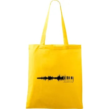 Piano ekg - průběh skladby - Taška bavlněná - 42 x 38 cm ( Žlutá )