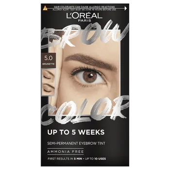 Barva na řasy a obočí L'Oréal Brow Color Semi-Permanent Eyebrow Tint sada na barvení obočí