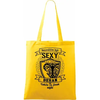 Nesnáším být sexy - Beran - Taška bavlněná - 42 x 38 cm ( Žlutá )
