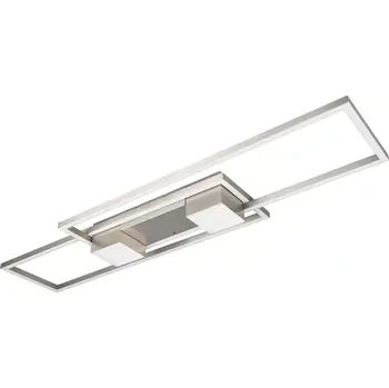 Trio Leuchten 647710407 ALBANY - Stropní LED svítidlo v matném niklus dálkovým ovladačem, LED 37W, 2700 - 6500K, 100 x 28cm (Stropní lustr stmívatelný dálkovým ovladačem)