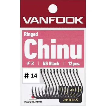 Rybářský háček VanFook Háčky Ringed Chinu NS Black vel.14, 5ks