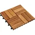 Venkovní dlažba Terasové dlaždice z masivního akáciového dřeva 41585 30 x 30 cm 10 ks, hnědé