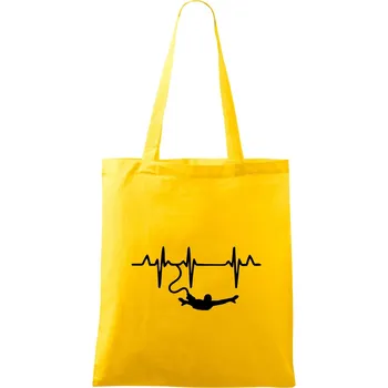 EKG bungee jumping - Taška bavlněná - 42 x 38 cm ( Žlutá )