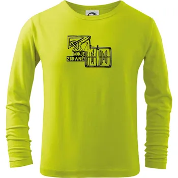 Moje zbraně - Geometrie - matematika - Triko dětské Long Sleeve - 104-110cm / 3-4 roky ( Limetková )