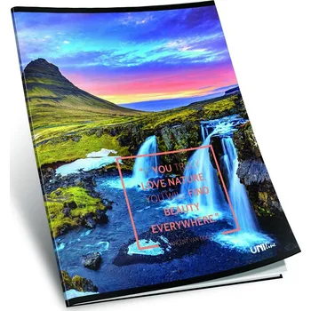 Sešit sešit 440, A4, 42 listů, bez linek, ,edice NATURE, motiv vodopády