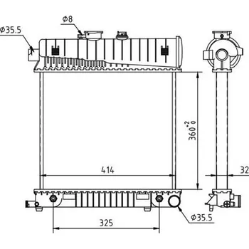 Chladič motoru Chladič, chlazení motoru HART 605 987