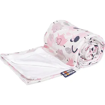 Dětská deka Kaarsgaren Oboustranná bambusová deka 100x150cm růžový slon