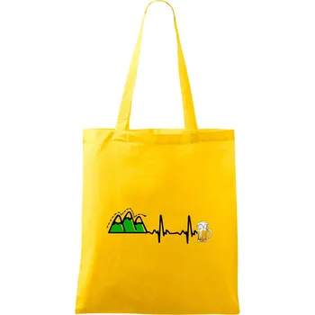 EKG z hor na pivo - Taška bavlněná - 42 x 38 cm ( Žlutá )