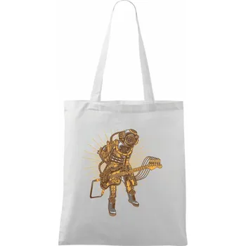 Nákupní taška Steampunk rocker - Taška bavlněná - 42 x 38 cm ( Bílá )