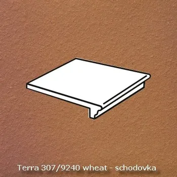 Dlažba Ströher Keraplatte Terra 307/9240 wheat, schodovka, okrová, 34 x 24 x 1,2 cm