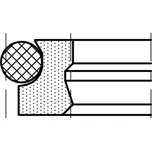 Stírací kroužek AD61 105x117,2/8,1 PTFE/NBR DIN Rubena