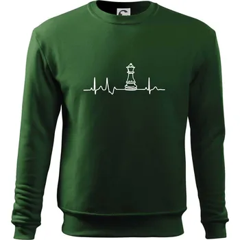 EKG Šachové figurky - dáma - Mikina Essential dětská - 146 cm/10 let ( Lahvově zelená )