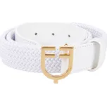 EQUESTRO Pásek elastický Logo Equestro, gold/white Délka: 70 cm