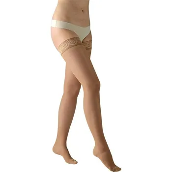 Dámské punčochy Stehenní punčochy s krajkou Avicenum Phlebo 140 Tělová M normal