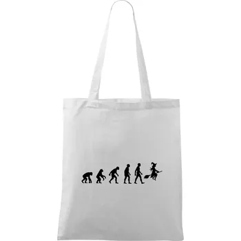 Evoluce čarodějnice - Taška bavlněná - 42 x 38 cm ( Bílá )