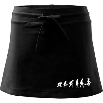 Dámská sukně Evoluce čarodějnice - Sportovní sukně - two in one - L ( Černá )