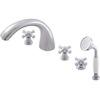 Vodovodní baterie RAV Slezák Morava Retro Vanová baterie na okraj vany, 3/8", zlato, MK369.0PZ