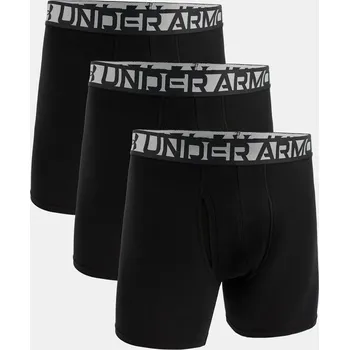 Boxerky Pánské boxerky Under Armour M UA Ess Cotton 6in (3ks 1383902-001 Černá SM