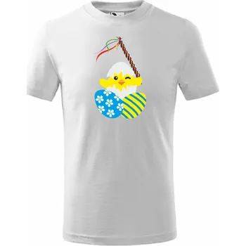 Chlapecké tričko ON-DESIGN Velikonoční dětské TRIČKO s KUŘETEM Velikost: 146 cm/10 let, Barva: bílá