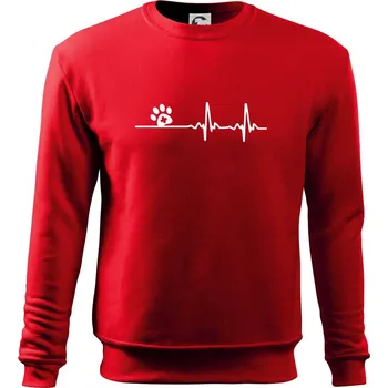 Veterinář EKG - Mikina Essential dětská - 158 cm/12 let ( Červená )