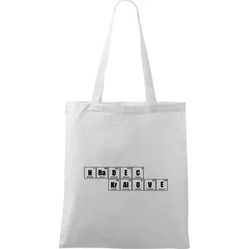Nákupní taška Periodická tabulka Hradec Králové - Taška bavlněná - 42 x 38 cm ( Bílá )
