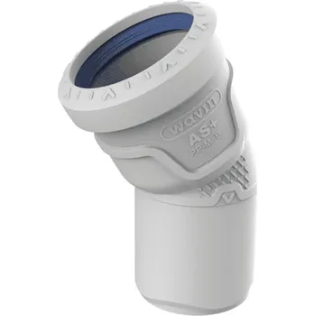 Kanalizační potrubí Koleno odpadní odhlučněné Wavin AS+ PP ASB 30°, DN 90, světle šedá