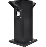 Solight zahradní sloupek IP44, nerez ocel, 2 zásuvky, hranol, černý