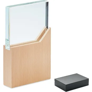 Samolepící bloček Sklěněná plaketa na podstavci Zeal