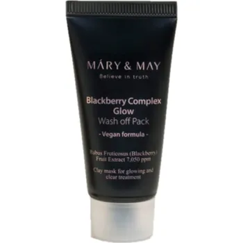 Pleťová maska MARY&MAY - BLACKBERRY COMPLEX GLOW WASH OFF PACK - Revitalizační pleťová maska s komplexem z ostružin 30 g