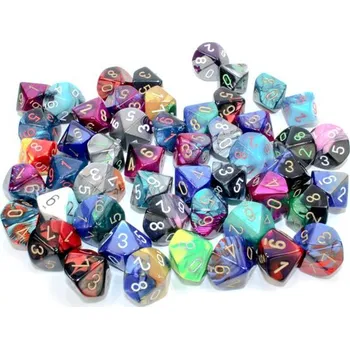 Příslušenství k deskovým hrám Chessex Kostka 10 stran žíhaná