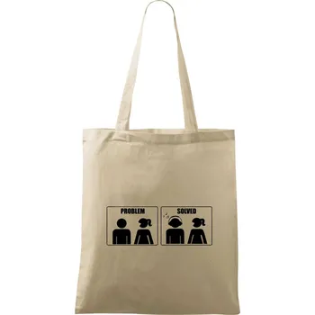 Nákupní taška Problém - Music - Taška bavlněná - 42 x 38 cm ( Naturální )