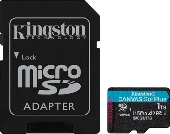 Paměťová karta Kingston Canvas Go! Plus microSDXC 1 TB UHS-I U3 V30 + SD adaptér