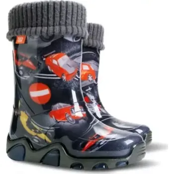 Dětská móda DEMAR - Dětské zateplené holínky STORMER LUX EXCLUSIVE 0432 EE auta