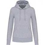 KARIBAN Dámská mikina s kapucí K4028 Velikost: M, Barva: tmavě šedý melír