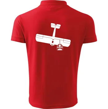 Pánská košile RC letadlo - Polokošile pánská Pique Polo 203 - 4XL ( Červená )
