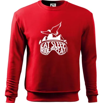 Eat sleep ride repeat - hory - Mikina Essential dětská - 158 cm/12 let ( Červená )