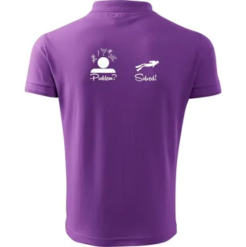Pánská košile Problem solved - potápění - Polokošile pánská Pique Polo 203 - 5XL ( Fialová )