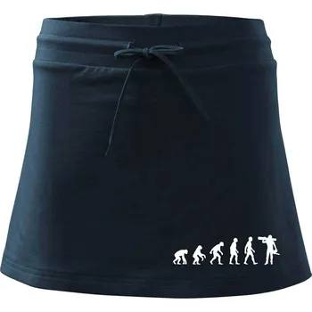 Dámské oblečení Evoluce dřevorubec - pila a kmen - Sportovní sukně - two in one - M ( Námořní modrá (velmi tmavá - téměř černá) )
