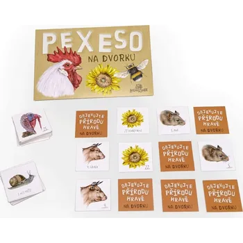 Karetní hra Lesní svět Papírové pexeso - Na dvorku