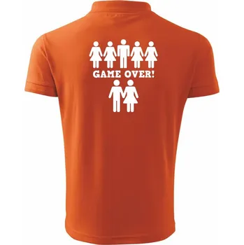 Pánská košile Game over svatba - Polokošile pánská Pique Polo 203 - 5XL ( Oranžová )